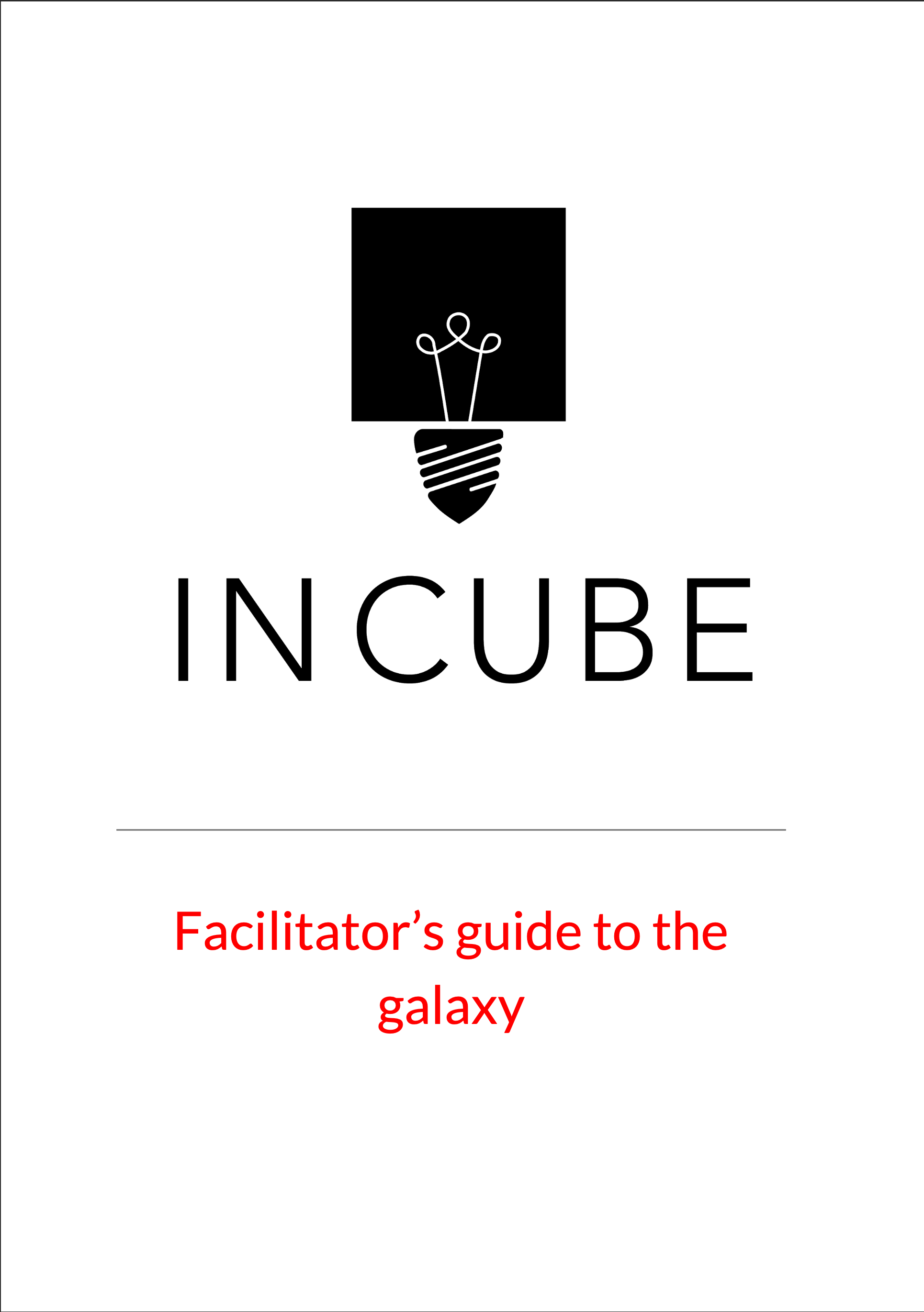 Design Thinking Workshop Guide Book for InCube